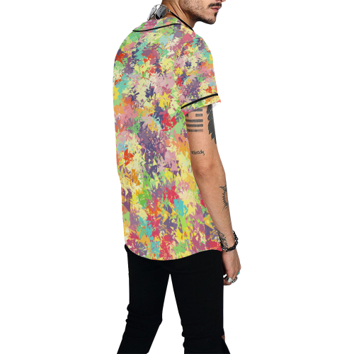 colorful pattern All Over Print Baseball Jersey for Men (Model T50)