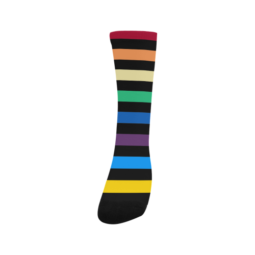 Rainbow Stripes with Black Trouser Socks