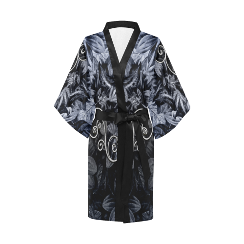 Flower power in blue Kimono Robe
