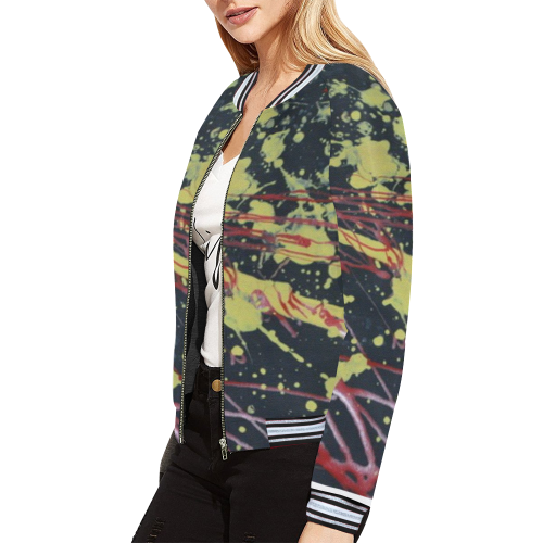 soloar space abstract All Over Print Bomber Jacket for Women (Model H21)