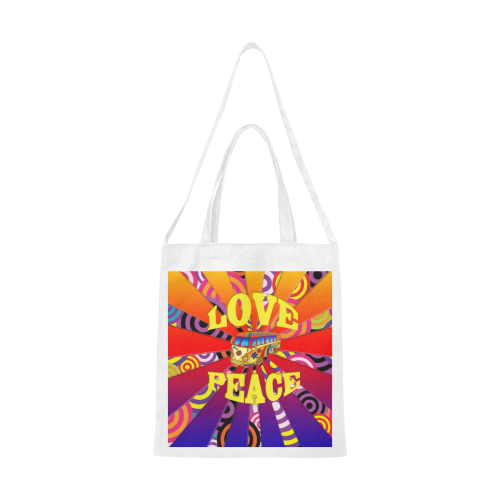 Boho Love and Peace Canvas Tote Bag/Medium (Model 1701)