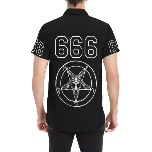 666letters Men's All Over Print Short Sleeve Shirt/Large Size (Model T53)