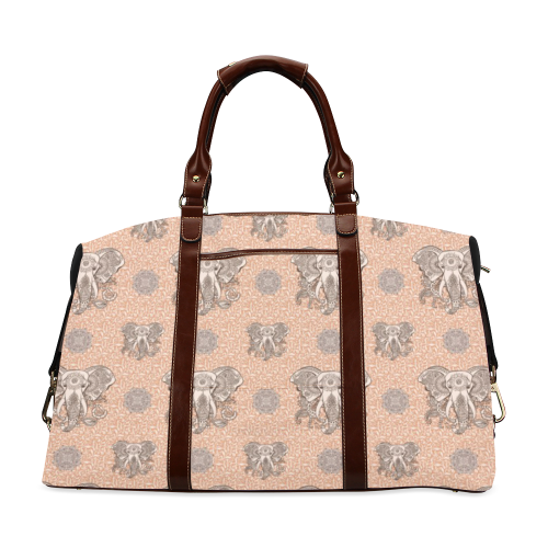 Ethnic Elephant Mandala Pattern Classic Travel Bag (Model 1643) Remake