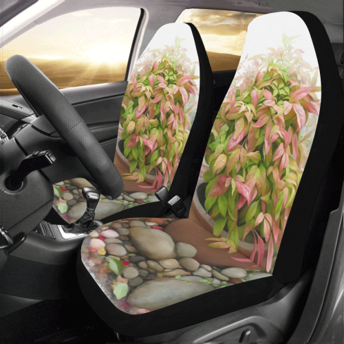 Pot full of colors, floral watercolors, plant Car Seat Covers (Set of 2)