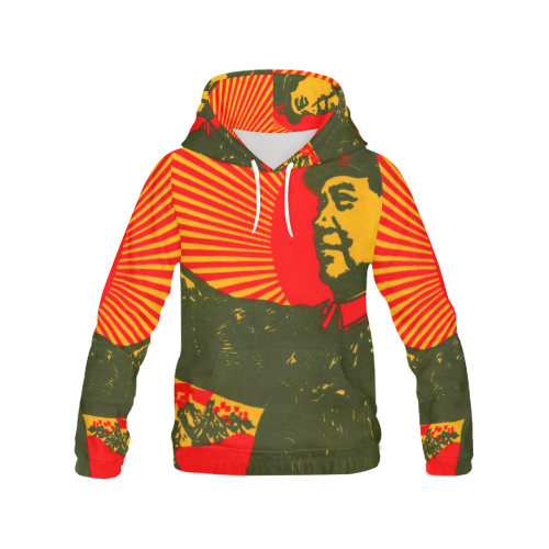 Chairman Mao receiving the Red Guards 3 All Over Print Hoodie for Men/Large Size (USA Size) (Model H13)