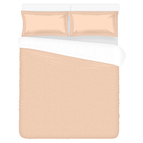 color apricot 3-Piece Bedding Set