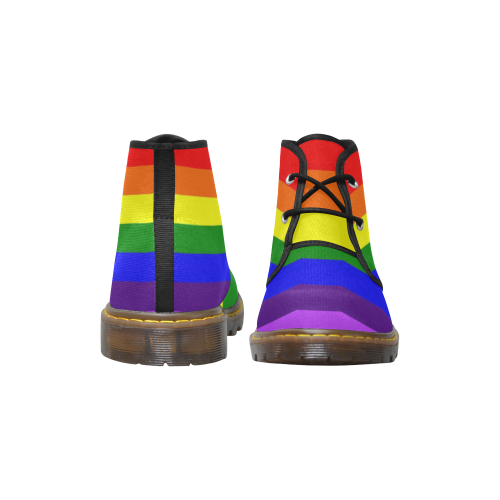 Rainbow Flag (Gay Pride - LGBTQIA+) Women's Canvas Chukka Boots (Model 2402-1)