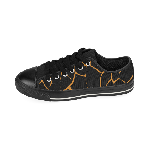Abstract animal skin Low Top Canvas Shoes for Kid (Model 018)