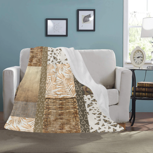 Golden Butterfly Python Mix Ultra-Soft Micro Fleece Blanket 50"x60"