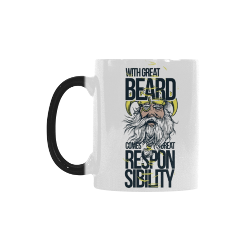 WITH GREAT BEARD COMES GREAT RESPONSIBILITY Custom Morphing Mug