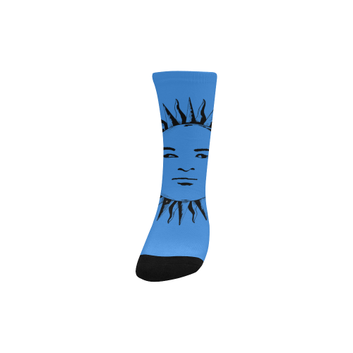 GOD Kids Socks Light Blue & Black Kids' Custom Socks
