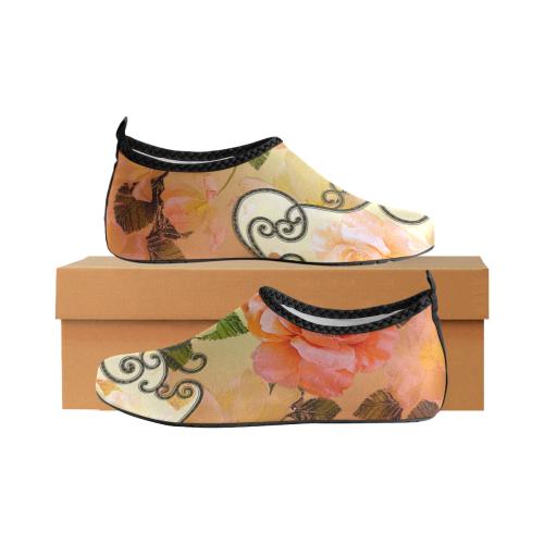 Beautiful flowers Men's Slip-On Water Shoes (Model 056)