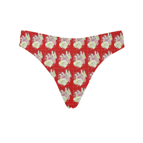 Red Christmas Thong Women's All Over Print Thongs (Model L30)