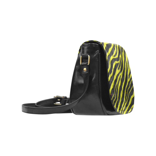 Ripped SpaceTime Stripes - Yellow Classic Saddle Bag/Large (Model 1648)