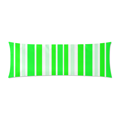 Neon Green Stripes Custom Zippered Pillow Case 21"x60"(Two Sides)