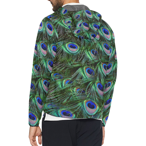 Peacock Feathers Unisex All Over Print Windbreaker (Model H23)