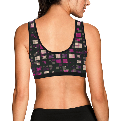small geo fun D by JamColors Women's All Over Print Sports Bra (Model T52)