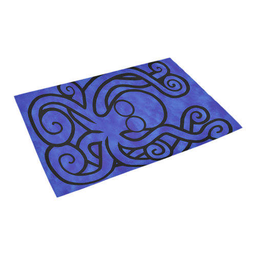 Octo-Doodle-Pus Blue Azalea Doormat 24" x 16" (Sponge Material)