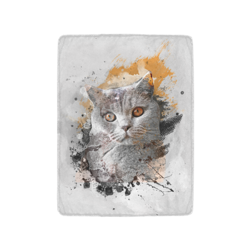 cat kitty art #cat #kitty Ultra-Soft Micro Fleece Blanket 30''x40''