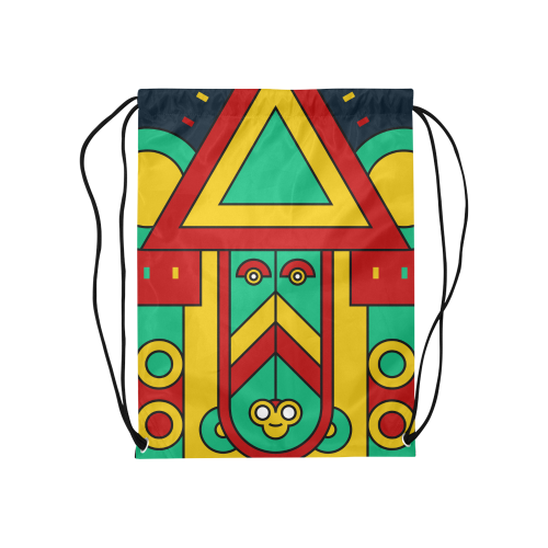 Aztec Spiritual Tribal Medium Drawstring Bag Model 1604 (Twin Sides) 13.8"(W) * 18.1"(H)