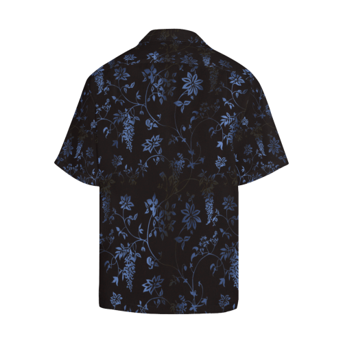 Gothic Black and Blue Pattern Hawaiian Shirt (Model T58)