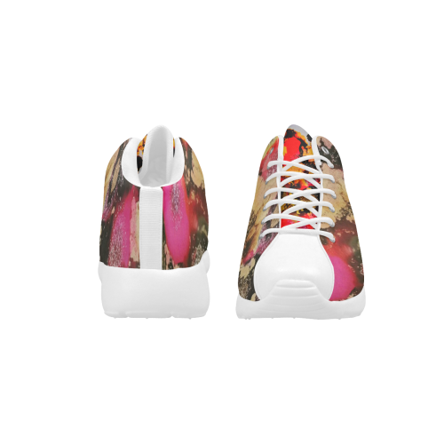 Magenta dots Women's Basketball Training Shoes/Large Size (Model 47502)