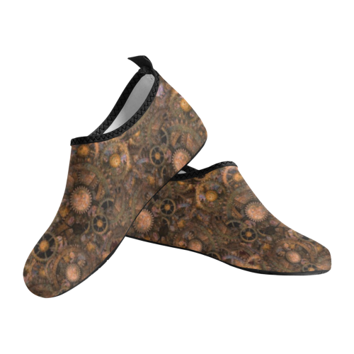Steampunk Cogs Women's Slip-On Water Shoes (Model 056)