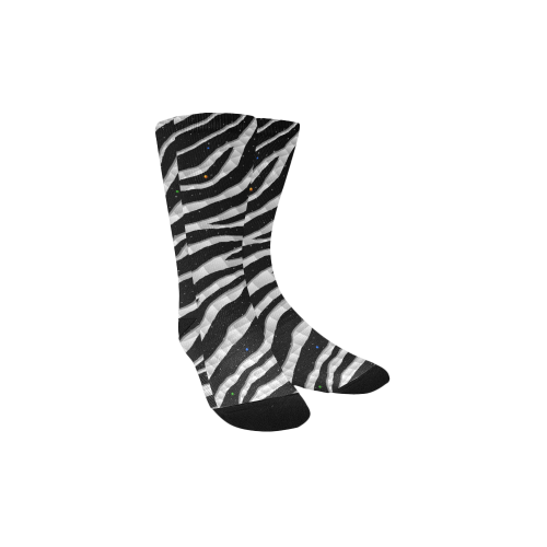 Ripped SpaceTime Stripes - White Kids' Custom Socks