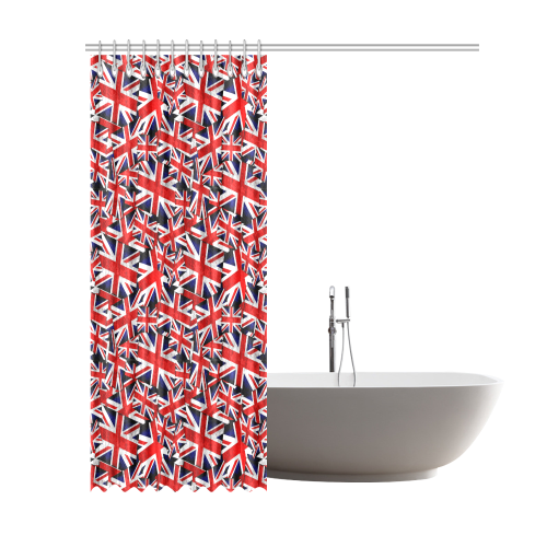 Union Jack British UK Flag Shower Curtain 69"x84"