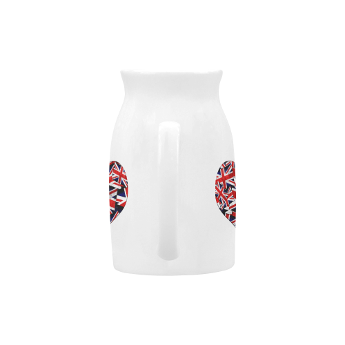Union Jack British UK Flag Heart Milk Cup (Large) 450ml