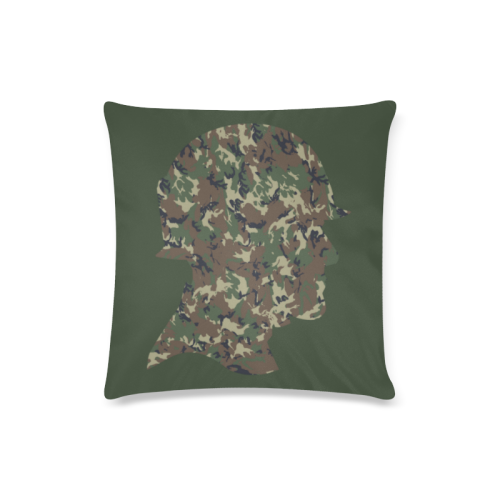 Forest Camouflage Soldier on Green Custom Zippered Pillow Case 16"x16"(Twin Sides)