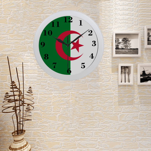 Algeria Flag Circular Plastic Wall clock