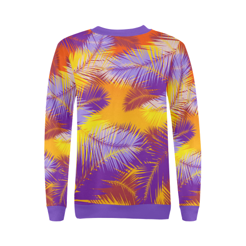 Tropical summer pop art All Over Print Crewneck Sweatshirt for Women (Model H18)