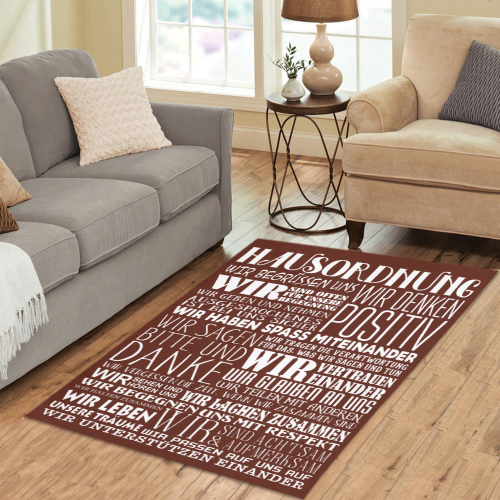 German House Rules - POSITIVE HAUSORDNUNG 2 Area Rug 5'x3'3''