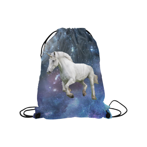 Unicorn and Space Medium Drawstring Bag Model 1604 (Twin Sides) 13.8"(W) * 18.1"(H)