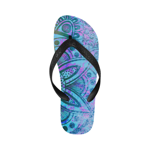 mandala ocean flip flops Flip Flops for Men/Women (Model 040)