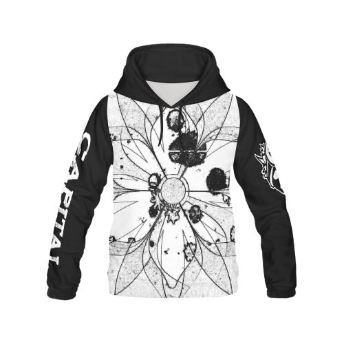 capital KYD face flower hoodie All Over Print Hoodie for Men/Large Size (USA Size) (Model H13)