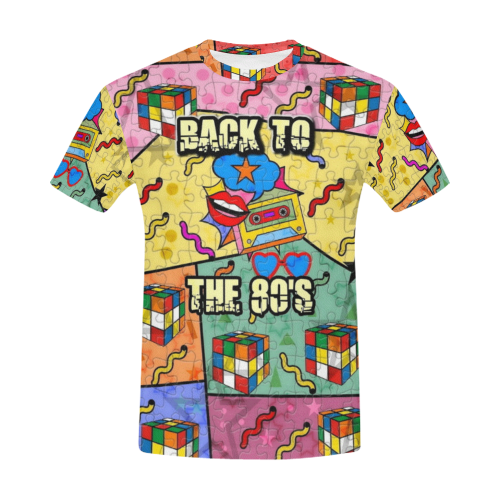 Back to the 80's by Nico Bielow All Over Print T-Shirt for Men (USA Size) (Model T40)