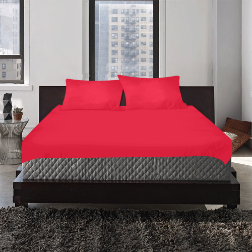 color Spanish red 3-Piece Bedding Set