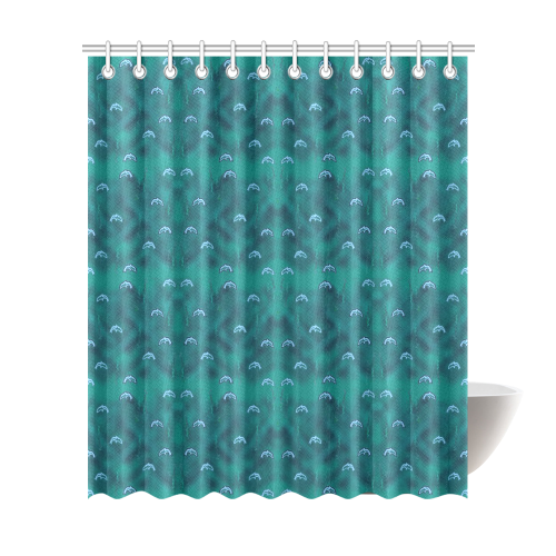 Dolphin Design Shower Curtain Shower Curtain 72"x84"