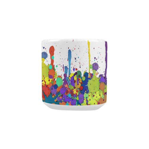Crazy Multicolored Running Splashes II Heart-shaped Morphing Mug
