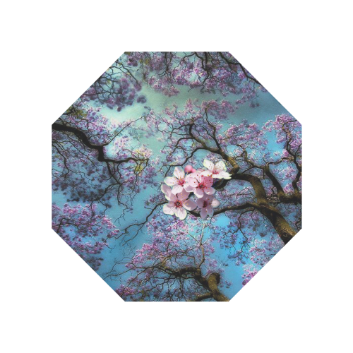 Cherry blossomL Anti-UV Auto-Foldable Umbrella (Underside Printing) (U06)
