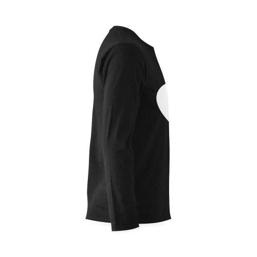 Finger Heart / Black Sunny Men's T-shirt (long-sleeve) (Model T08)