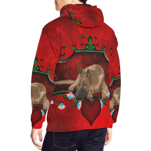 Wonderful german shepherd All Over Print Hoodie for Men/Large Size (USA Size) (Model H13)