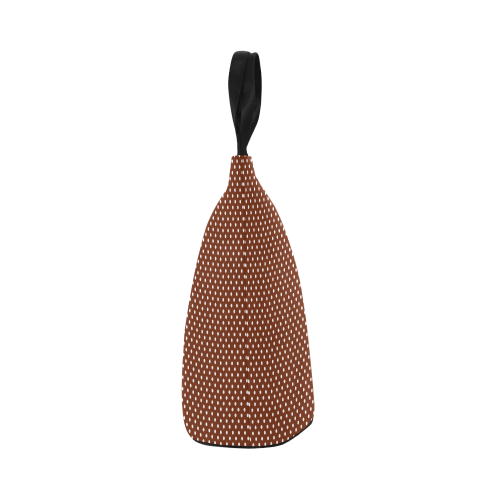Brown polka dots Nylon Lunch Tote Bag (Model 1670)