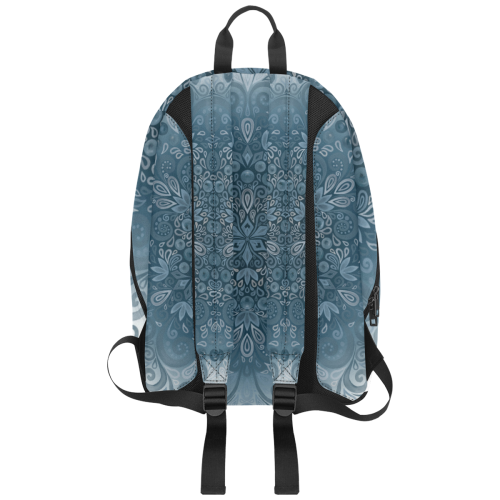 Blueberry Field - blue and white Large Capacity Travel Backpack (Model 1691)