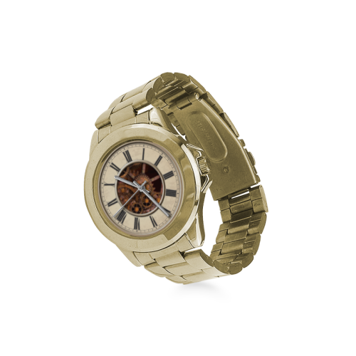 Steampunk Stainless Watch Custom Gilt Watch(Model 101)
