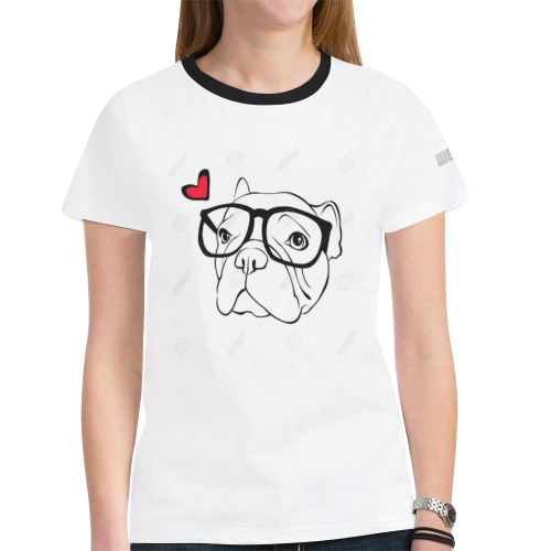 Cute bulldog we slay shirt New All Over Print T-shirt for Women (Model T45)