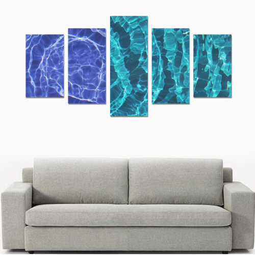 Blue Spiral Canvas Print Sets C (No Frame)