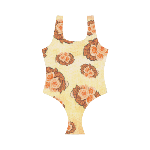 Sweet Harvest Gold Vest One Piece Swimsuit (Model S04)